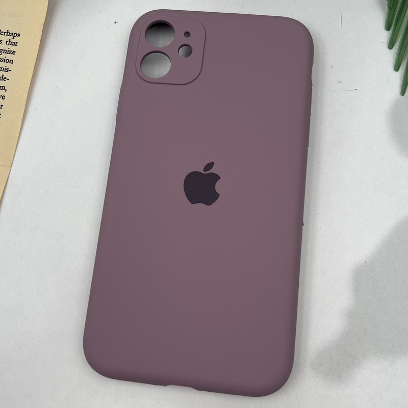 قاب گوشی iPhone 11 آیفون سیلیکونی پاک کنی اورجینال داخل پارچه ای محافظ لنز دار رنگ بنفش کدر کد 78192 - Image 2