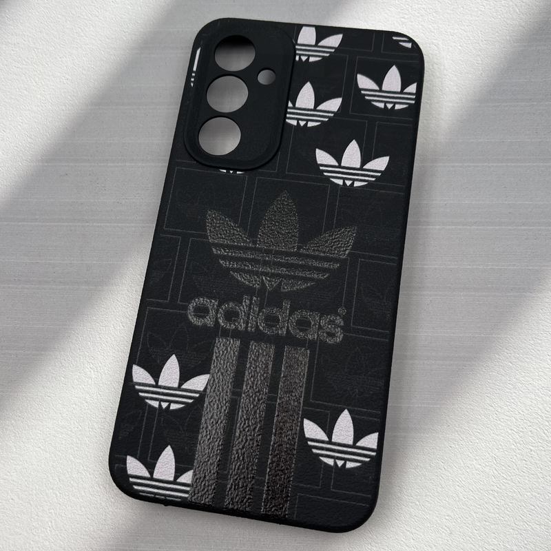 قاب گوشی Galaxy A54 سامسونگ سیلیکونی طرح چرم Leather Design فانتزی Adidas آدیداس مشکی محافظ لنز دار کد 79012 - Image 2