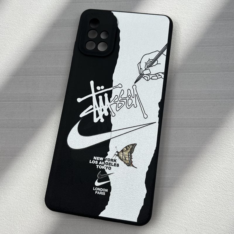 قاب گوشی Galaxy A51 سامسونگ سیلیکونی طرح چرم Leather Design فانتزی NIKE نایک محافظ لنز دار کد 80822 - Image 2