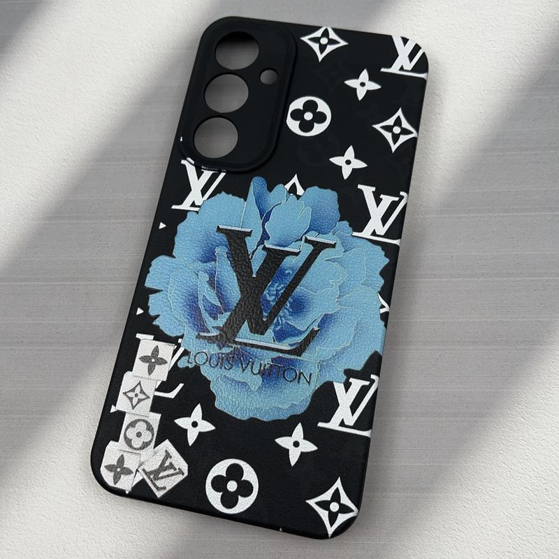 قاب گوشی Galaxy A35 سامسونگ سیلیکونی طرح چرم Leather Design فانتزی طرح LV لویی ویتون محافظ لنز دار کد 83245 - Image 2