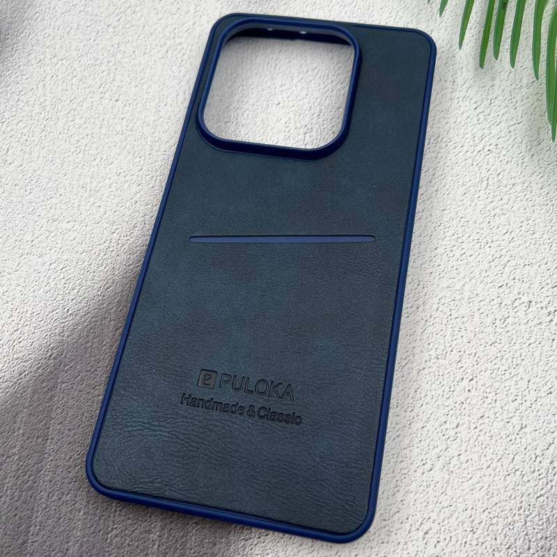 قاب گوشی Redmi Note 14 5G شیائومی Wallet Case چرم PULOKA جاکارتی کلاسیک سرمه ای کد 86309 - Image 2