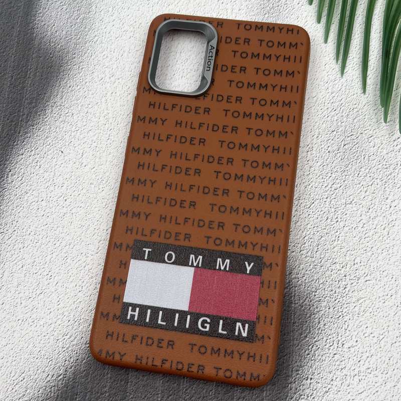 قاب گوشی Galaxy A51 سامسونگ Action Tommy سیلیکونی طرح چرم لنز کرومی عسلی کد 89014 - Image 2
