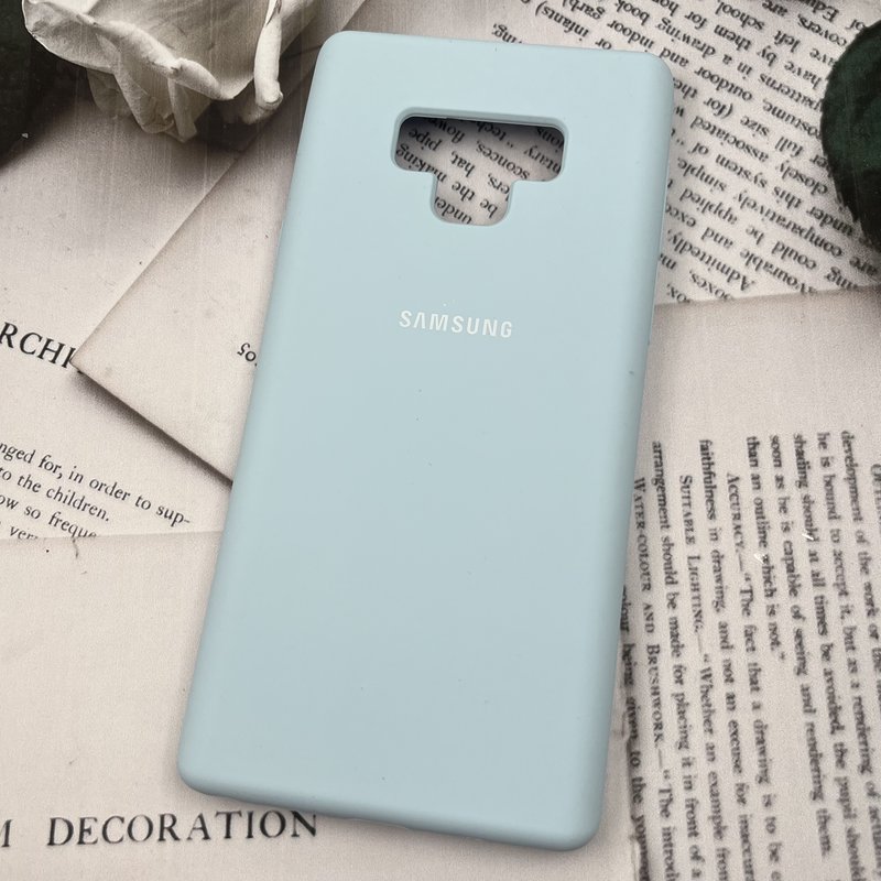 قاب گوشی Galaxy Note 9 سامسونگ سیلیکونی پاک کنی اورجینال داخل پارچه ای آبی آسمانی کد 90323 - Image 2