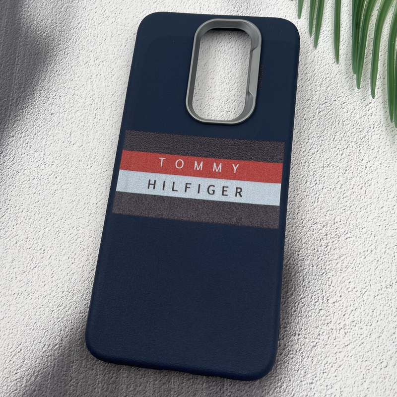 قاب گوشی Redmi Note 8 Pro شیائومی Action Tommy سیلیکونی طرح چرم لنز کرومی سرمه ای کد 93297 - Image 2