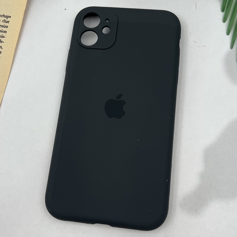 قاب گوشی iPhone 11 آیفون سیلیکونی پاک کنی اورجینال داخل پارچه ای محافظ لنز دار رنگ خاکستری کد 93605 - Image 2