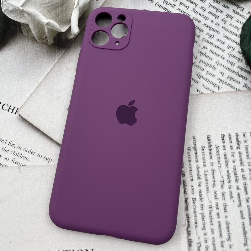 قاب گوشی iPhone 11 Pro Max آیفون سیلیکونی پاک کنی اورجینال داخل پارچه ای محافظ لنز دار رنگ بنفش کد 95486 - Image 2