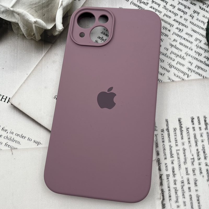 قاب گوشی iPhone 13 آیفون سیلیکونی پاک کنی اورجینال داخل پارچه ای محافظ لنز دار بنفش کدر کد 97261 - Image 2