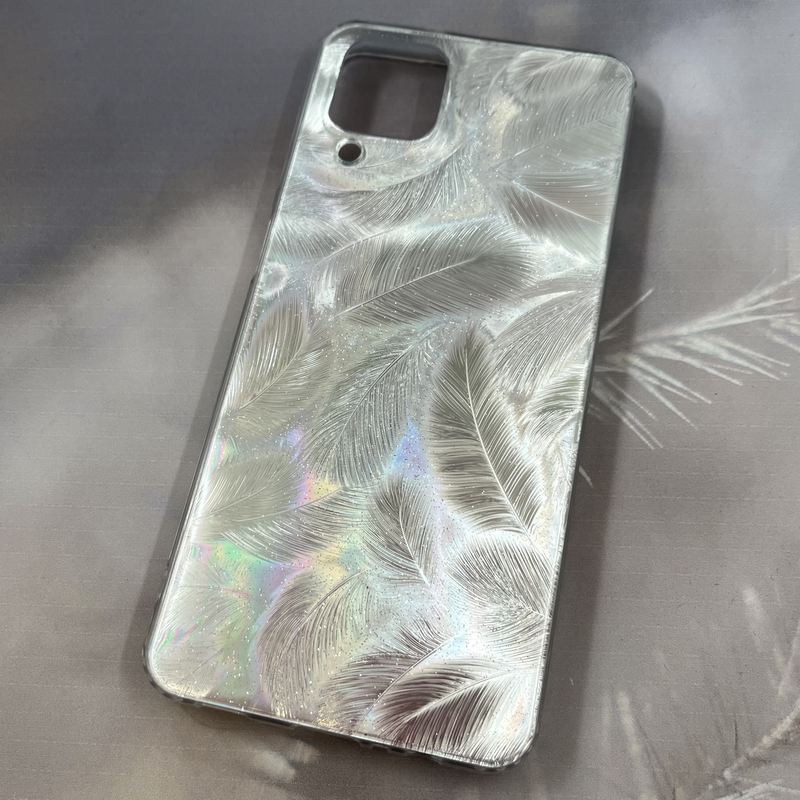 قاب گوشی Galaxy A12 / Galaxy M12 سامسونگ طرح پر اکلیلی لاکچری اسپرت نقره ای کد 98741 - Image 2