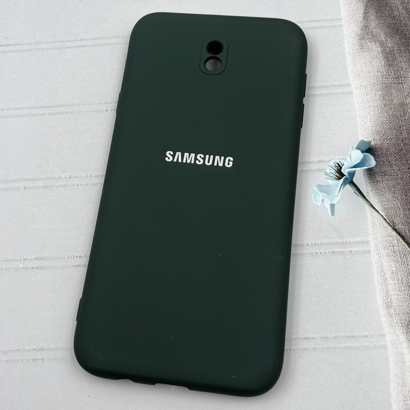 قاب گوشی Galaxy J7 Pro سامسونگ سیلیکونی های کپی محافظ لنز دار سبز تیره کد 10205 - Image 2