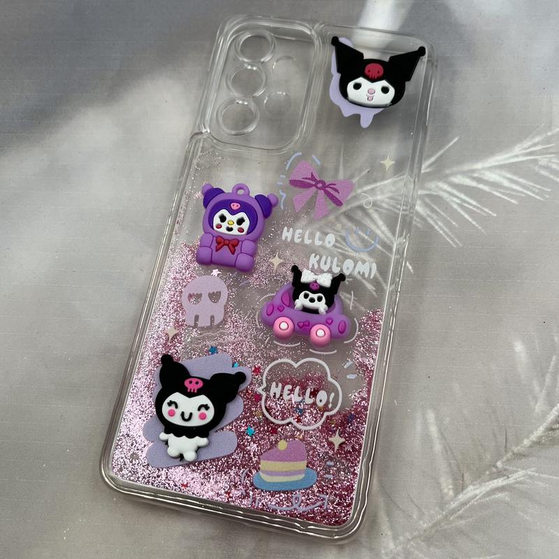 قاب گوشی Galaxy A33 سامسونگ آکواریومی Aquarium Case شفاف اکلیلی عروسکی برجسته طرح گربه کرومی محافظ لنز دار کد 12817 - Image 2
