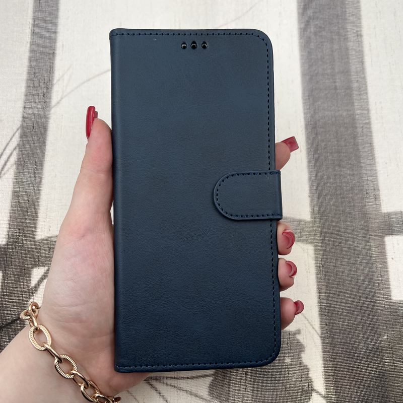 کیف گوشی Galaxy A73 سامسونگ چرم مگنتی جاکارتی محافظ لنز دار بند آویز دار سرمه ای کد 13628 - Image 3