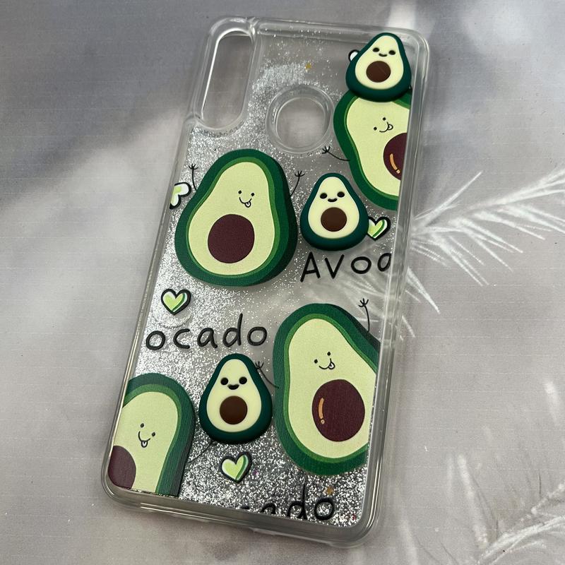 قاب گوشی Galaxy A20S سامسونگ آکواریومی Aquarium Case شفاف اکلیلی عروسکی برجسته طرح آووکادو کد 17641 - Image 2