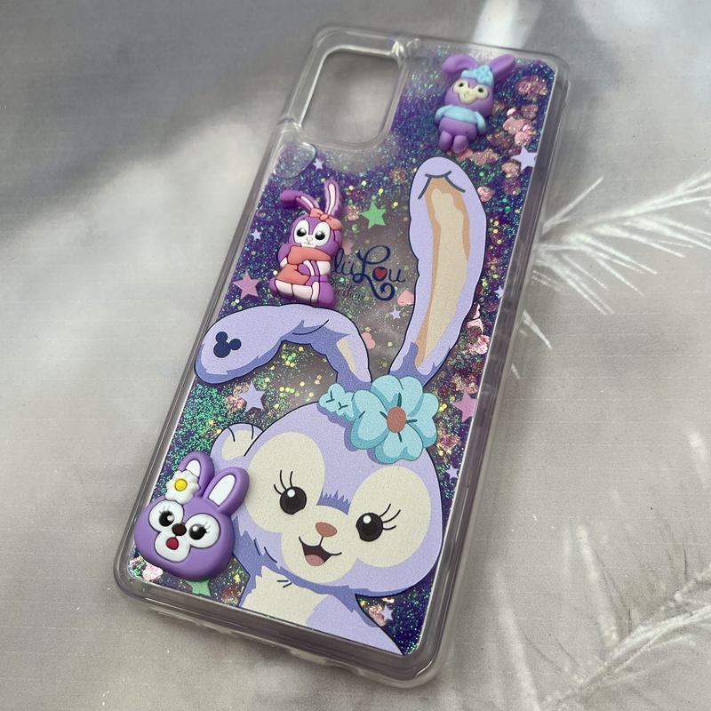 قاب گوشی Galaxy A31 سامسونگ آکواریومی Aquarium Case شفاف اکلیلی عروسکی برجسته طرح خرگوش کد 18699 - Image 2