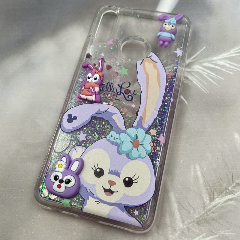 قاب گوشی Galaxy A10S سامسونگ آکواریومی Aquarium Case شفاف اکلیلی عروسکی برجسته طرح خرگوش کد 23741 - Image 2