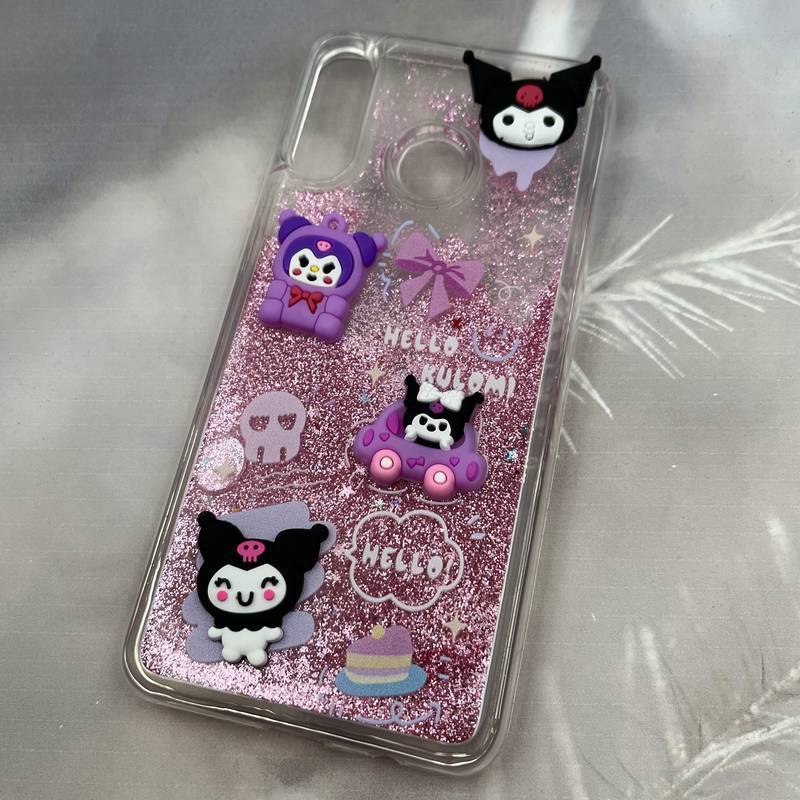 قاب گوشی Huawei P30 Lite هوآوی آکواریومی Aquarium Case شفاف اکلیلی عروسکی برجسته طرح گربه کرومی کد 24082 - Image 2