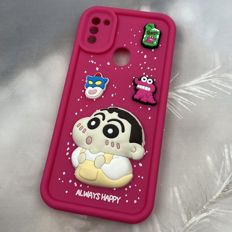 قاب گوشی Galaxy A11 / Galaxy M11 سامسونگ سیلیکونی Solid Case ضد ضربه عروسکی برجسته برفی طرح انیمیشن محافظ لنز دار کد 24401 - Image 2