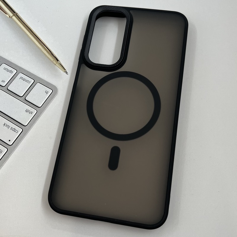 قاب گوشی Galaxy A16 سامسونگ Magsafe مگ سیف اورجینال لنز کربن مات مشکی کد 25614 - Image 2