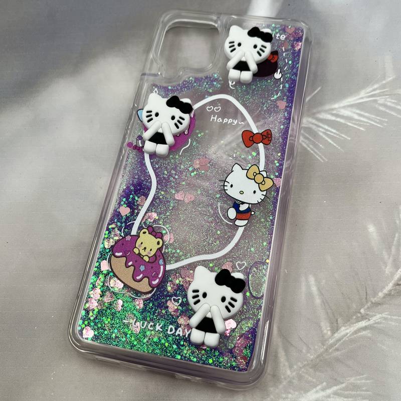 قاب گوشی Galaxy A12 / Galaxy M12 سامسونگ آکواریومی Aquarium Case شفاف اکلیلی عروسکی برجسته طرح کیتی کد 25882 - Image 2
