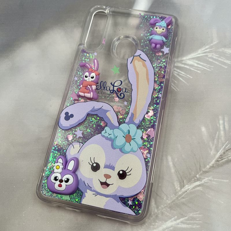 قاب گوشی Galaxy A20S سامسونگ آکواریومی Aquarium Case شفاف اکلیلی عروسکی برجسته طرح خرگوش کد 27392 - Image 2