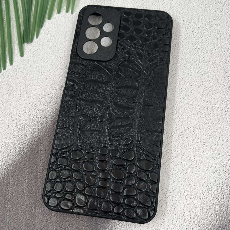 قاب گوشی Galaxy A23 سامسونگ Snake Leather Case پوست ماری چرم برجسته محافظ لنز دار مشکی کد 29685 - Image 2