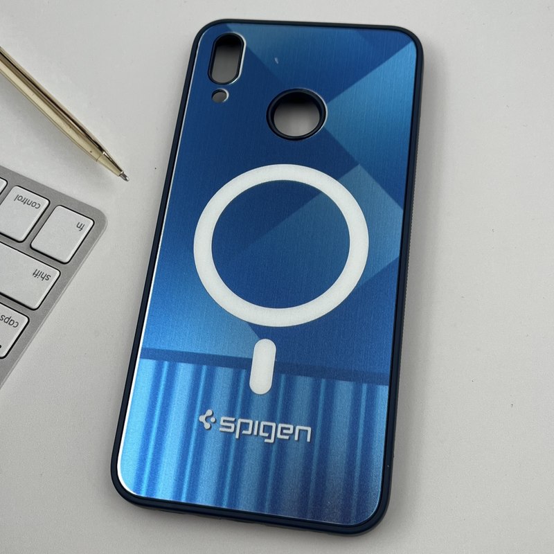 قاب گوشی Huawei Y9 2019 هوآوی سه بعدی Spigen طرح مگ سیف دار MagSafe آبی کد 30432 - Image 2