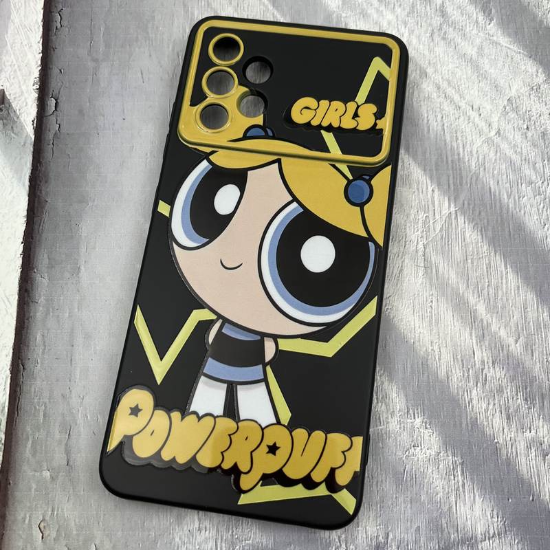 قاب گوشی Galaxy A32 4G سامسونگ سیلیکونی Fantasy Case طرح فانتزی Power Puff مشکی محافظ لنز دار کد 30763 - Image 2