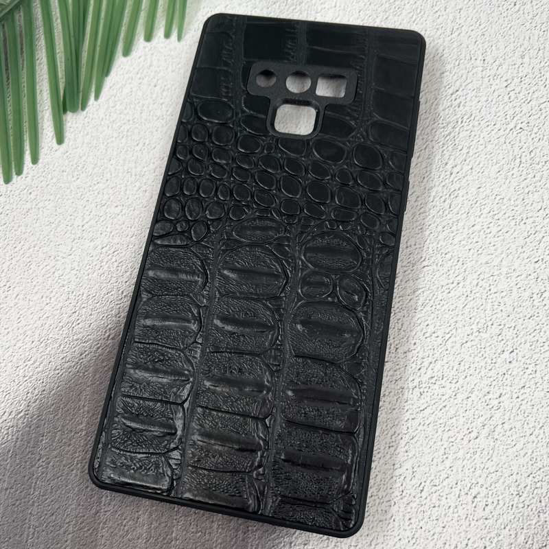 قاب گوشی Galaxy Note 9 سامسونگ Snake Leather Case پوست ماری چرم برجسته محافظ لنز دار مشکی کد 34815 - Image 2