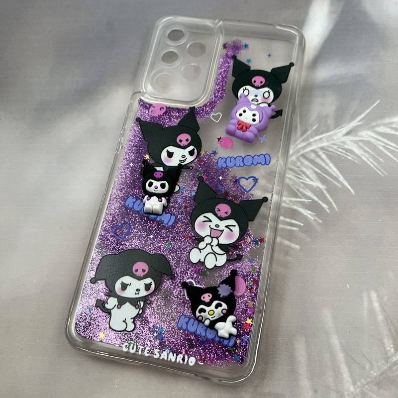 قاب گوشی Galaxy A23 سامسونگ آکواریومی Aquarium Case شفاف اکلیلی عروسکی برجسته طرح خرگوش کرومی محافظ لنز دار کد 35823 - Image 2
