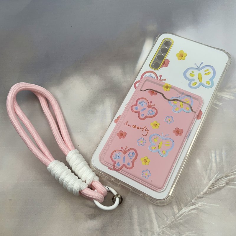 قاب گوشی Galaxy A30S / Galaxy A50S / Galaxy A50 سامسونگ جاکارتی دستبندی بافت جدا شونده ایربگ دار ضد ضربه طرح نقاشی پروانه محافظ لنز دار کد 39857 - Image 2