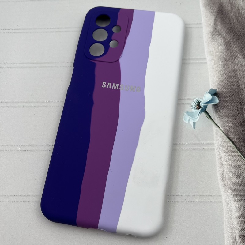 قاب گوشی Galaxy A23 سامسونگ سیلیکونی پاک کنی اورجینال آبرنگی رنگین کمانی داخل مخمل محافظ لنز دار کد 48078 - Image 2