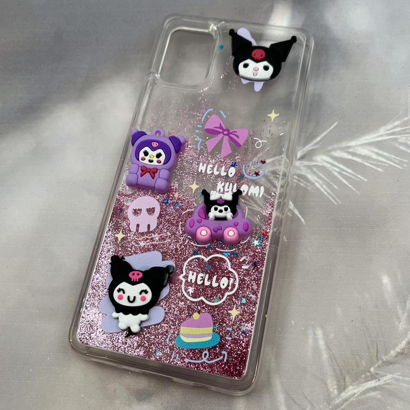 قاب گوشی Galaxy A31 سامسونگ آکواریومی Aquarium Case شفاف اکلیلی عروسکی برجسته طرح گربه کرومی کد 49564 - Image 2