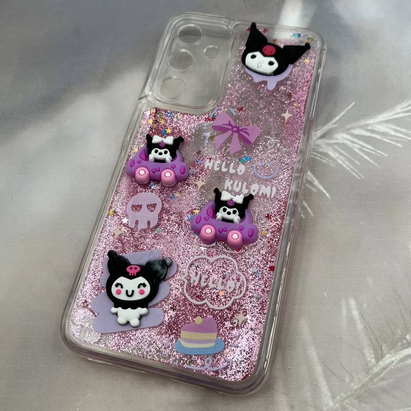 قاب گوشی Galaxy A25 سامسونگ آکواریومی Aquarium Case شفاف اکلیلی عروسکی برجسته طرح گربه کرومی محافظ لنز دار کد 50465 - Image 2