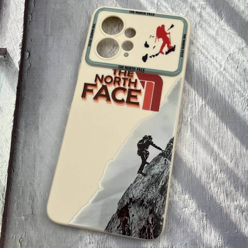 قاب گوشی Redmi Note 12 4G شیائومی سیلیکونی Fantasy Case طرح فانتزی The North Face سفید محافظ لنز دار کد 52061 - Image 2