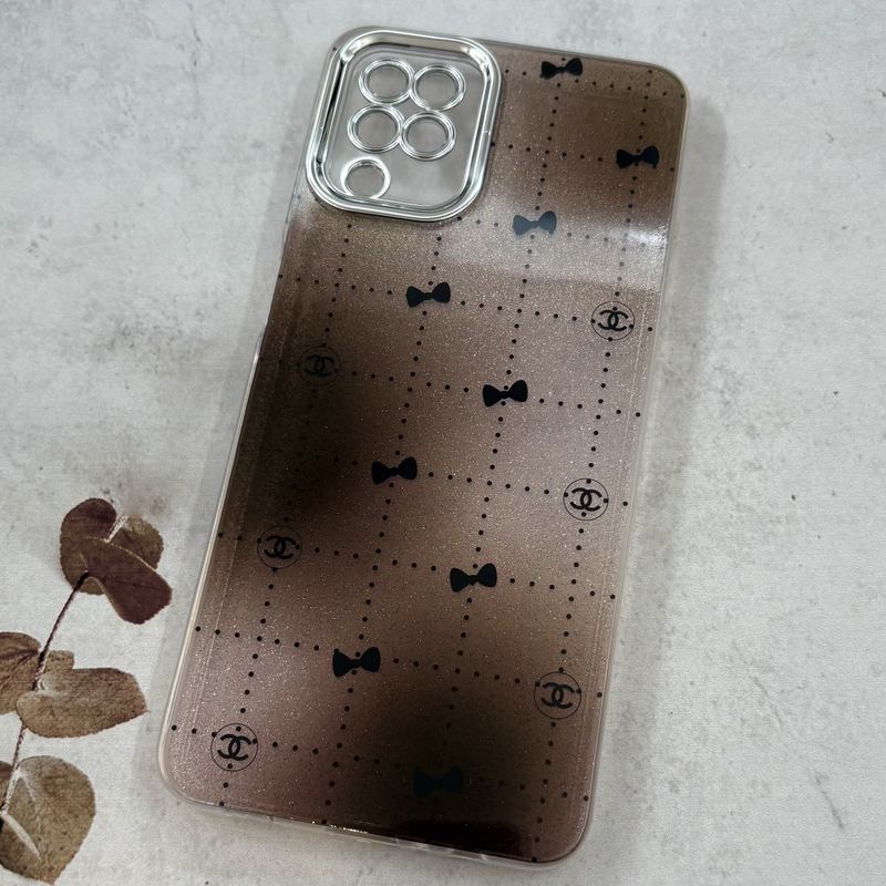قاب گوشی Galaxy A12 / Galaxy M12 سامسونگ Brand Case لاکچری شاین دار طرح پاپیون شنل محافظ لنز دار Silver کد 53327 - Image 2