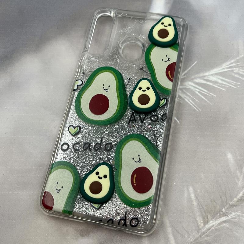 قاب گوشی Huawei P30 Lite هوآوی آکواریومی Aquarium Case شفاف اکلیلی عروسکی برجسته طرح آووکادو کد 53847 - Image 2