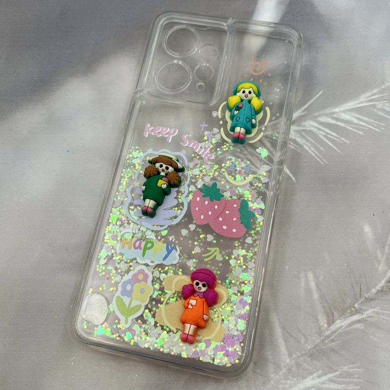 قاب گوشی Redmi Note 12 4G شیائومی Aquarium Case شفاف اکلیلی عروسکی برجسته طرح دخترانه محافظ لنز دار کد 54795 - Image 2