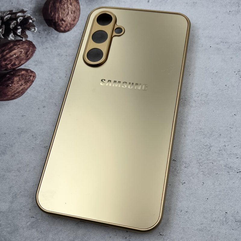 قاب گوشی Galaxy S23 FE سامسونگ PVD CASE دور سیلیکونی محافظ لنز دار رنگ طلایی کد 55093 - Image 2