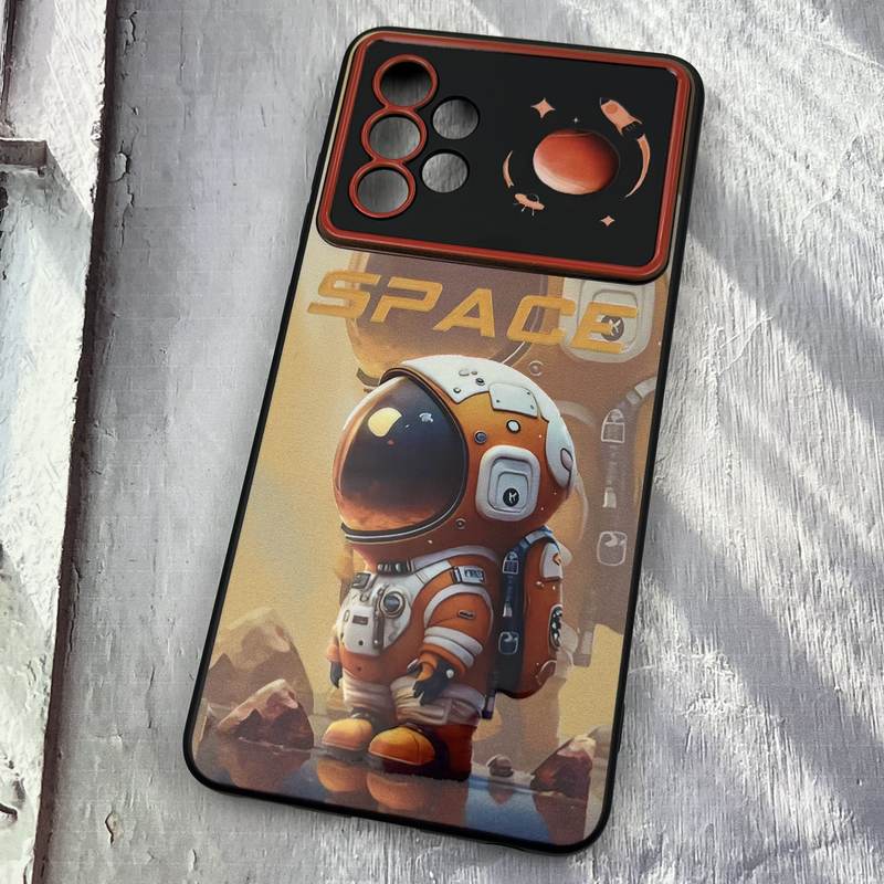 قاب گوشی Galaxy A52 / Galaxy A52S سامسونگ سیلیکونی Fantasy Case طرح فانتزی فضانورد نارنجی محافظ لنز دار کد 56749 - Image 2
