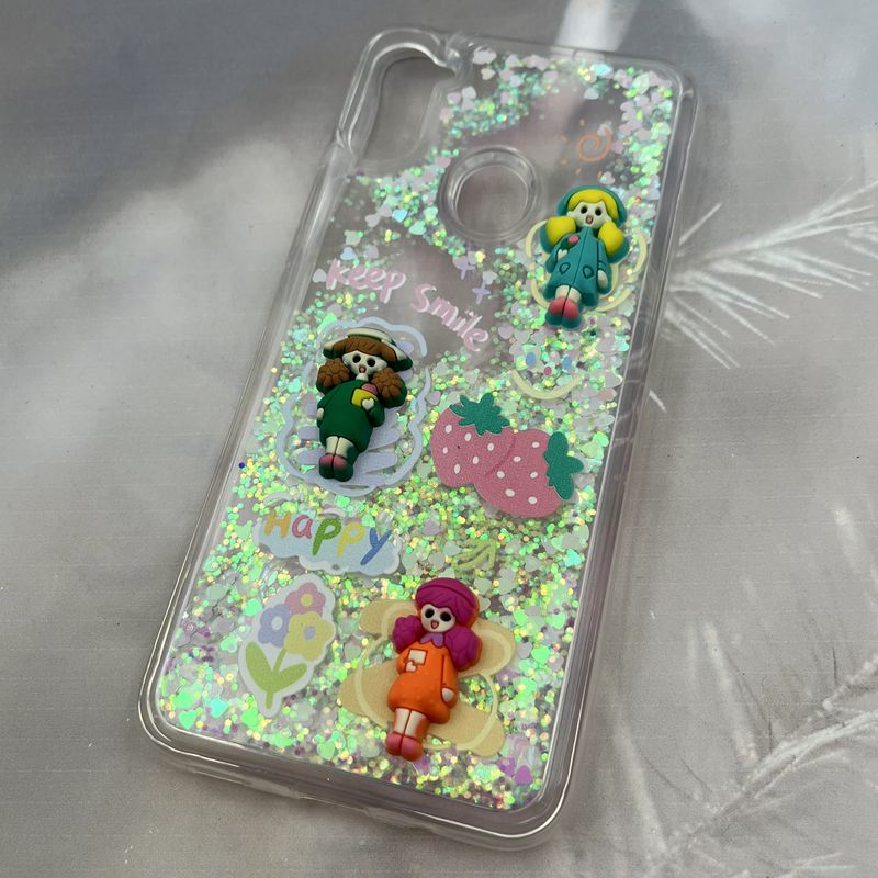 قاب گوشی Galaxy A11 / Galaxy M11 سامسونگ آکواریومی Aquarium Case شفاف اکلیلی عروسکی برجسته طرح دخترانه کد 59624 - Image 2