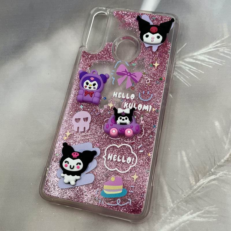 قاب گوشی Galaxy A20S سامسونگ آکواریومی Aquarium Case شفاف اکلیلی عروسکی برجسته طرح گربه کرومی کد 61659 - Image 2