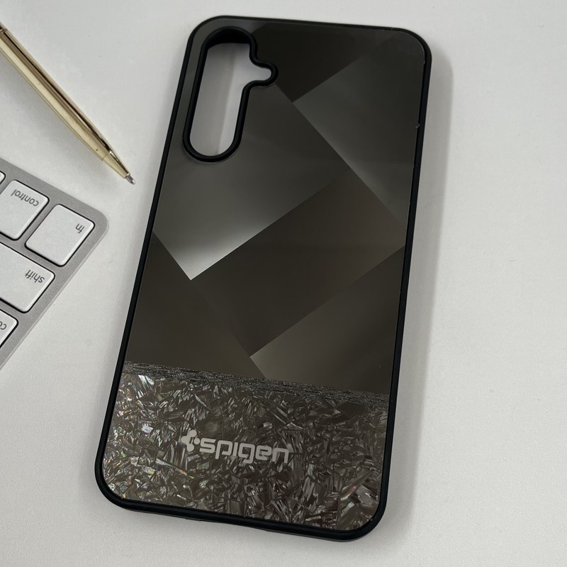 قاب گوشی Galaxy S23 FE سامسونگ PVD Spigen طرح سه بعدی 3D لوکس مشکی کد 62607 - Image 2