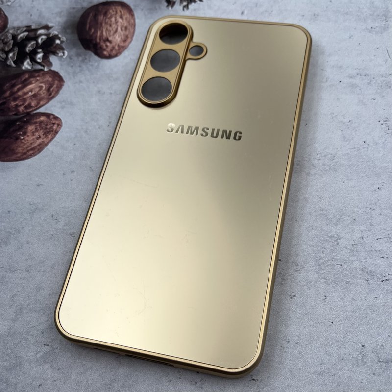 قاب گوشی Galaxy A55 سامسونگ PVD CASE دور سیلیکونی محافظ لنز دار رنگ طلایی کد 67434 - Image 2