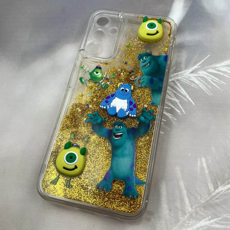 قاب گوشی Galaxy A14 سامسونگ آکواریومی Aquarium Case شفاف اکلیلی عروسکی برجسته طرح مایک و سالیوان محافظ لنز دار کد 68309 - Image 2