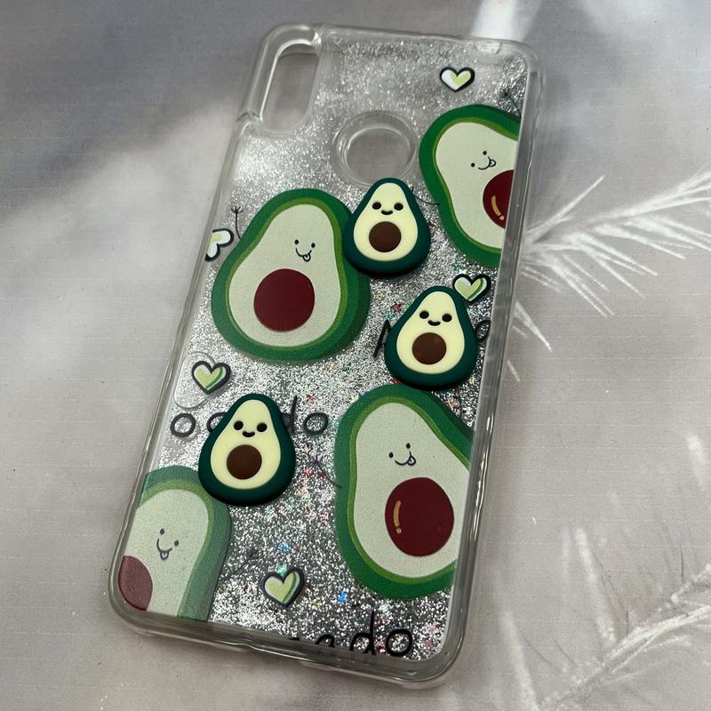 قاب گوشی Y7 2019 / Y7 Prime 2019 هوآوی آکواریومی Aquarium Case شفاف اکلیلی عروسکی برجسته طرح آووکادو کد 75829 - Image 2
