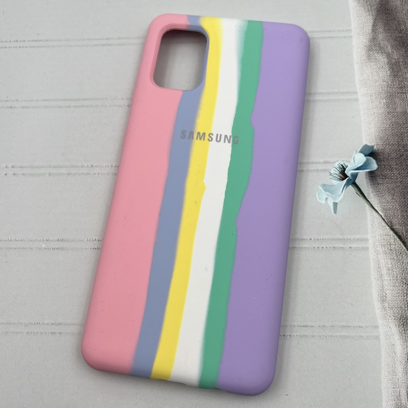 قاب گوشی Galaxy A31 سامسونگ سیلیکونی پاک کنی اورجینال آبرنگی رنگین کمانی داخل مخمل کد 85913 - Image 2