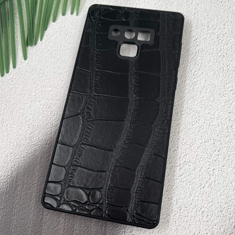 قاب گوشی Galaxy Note 9 سامسونگ Snake Leather Case پوست ماری چرم برجسته محافظ لنز دار مشکی کد 78616 - Image 2