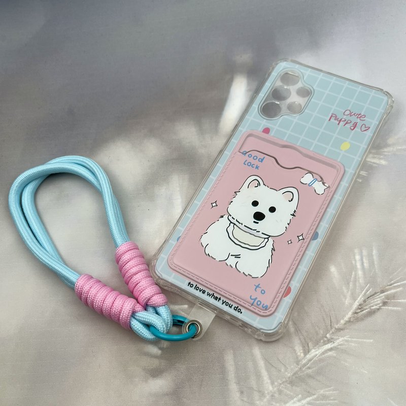 قاب گوشی Galaxy A32 4G سامسونگ جاکارتی دستبندی بافت جدا شونده ایربگ دار ضد ضربه طرح سگ PUPPY محافظ لنز دار کد 89237 - Image 2