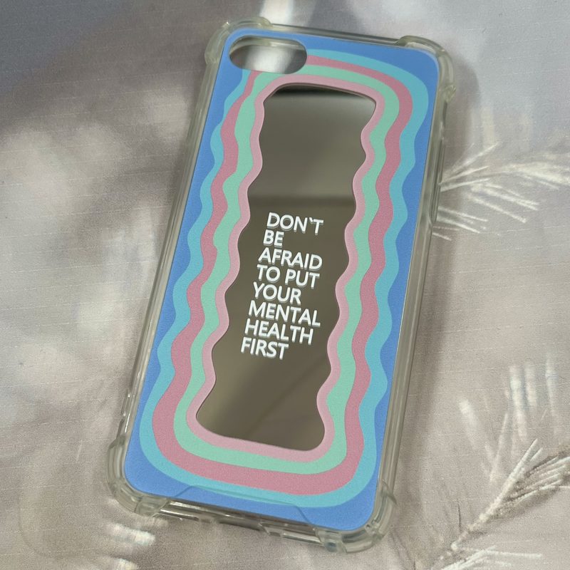 قاب گوشی iPhone 7 / iPhone 8 / iPhone SE 2020 / iPhone SE 2022 آیفون Miror Case آینه ای فانتزی ایربگ دار طرح موج آبی کد 90490 - Image 2