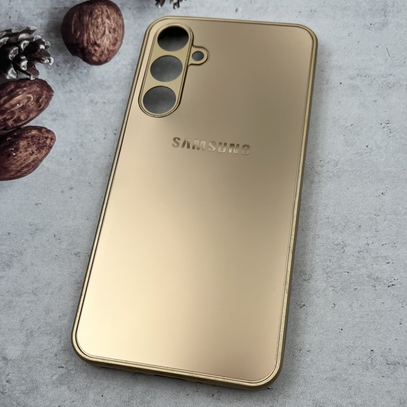 قاب گوشی Galaxy A35 سامسونگ PVD CASE دور سیلیکونی محافظ لنز دار رنگ طلایی کد 90869 - Image 2