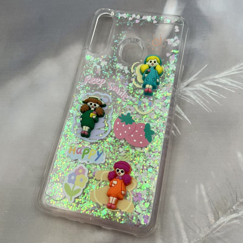قاب گوشی Galaxy A20S سامسونگ آکواریومی Aquarium Case شفاف اکلیلی عروسکی برجسته طرح دخترانه کد 92076 - Image 2